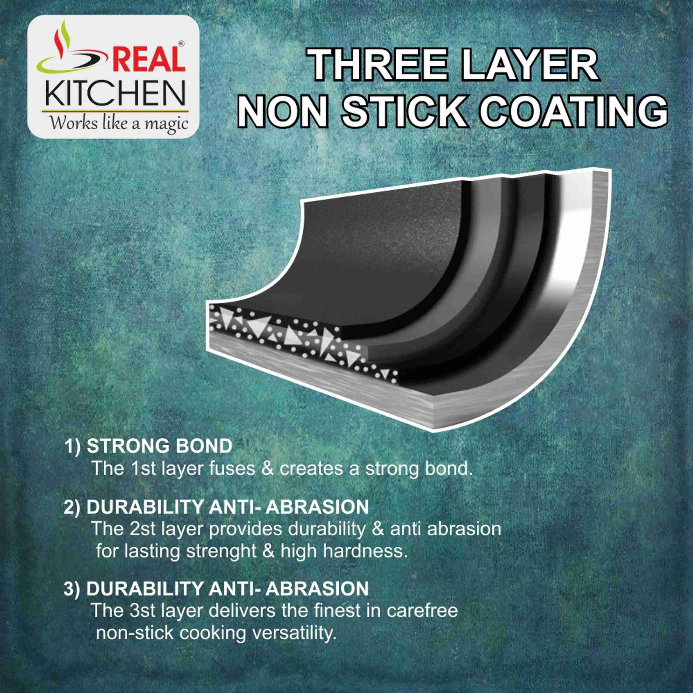 REAL KITCHEN 3PCS Gift Set Non-Stick Coated Cookware Set Price in India ...