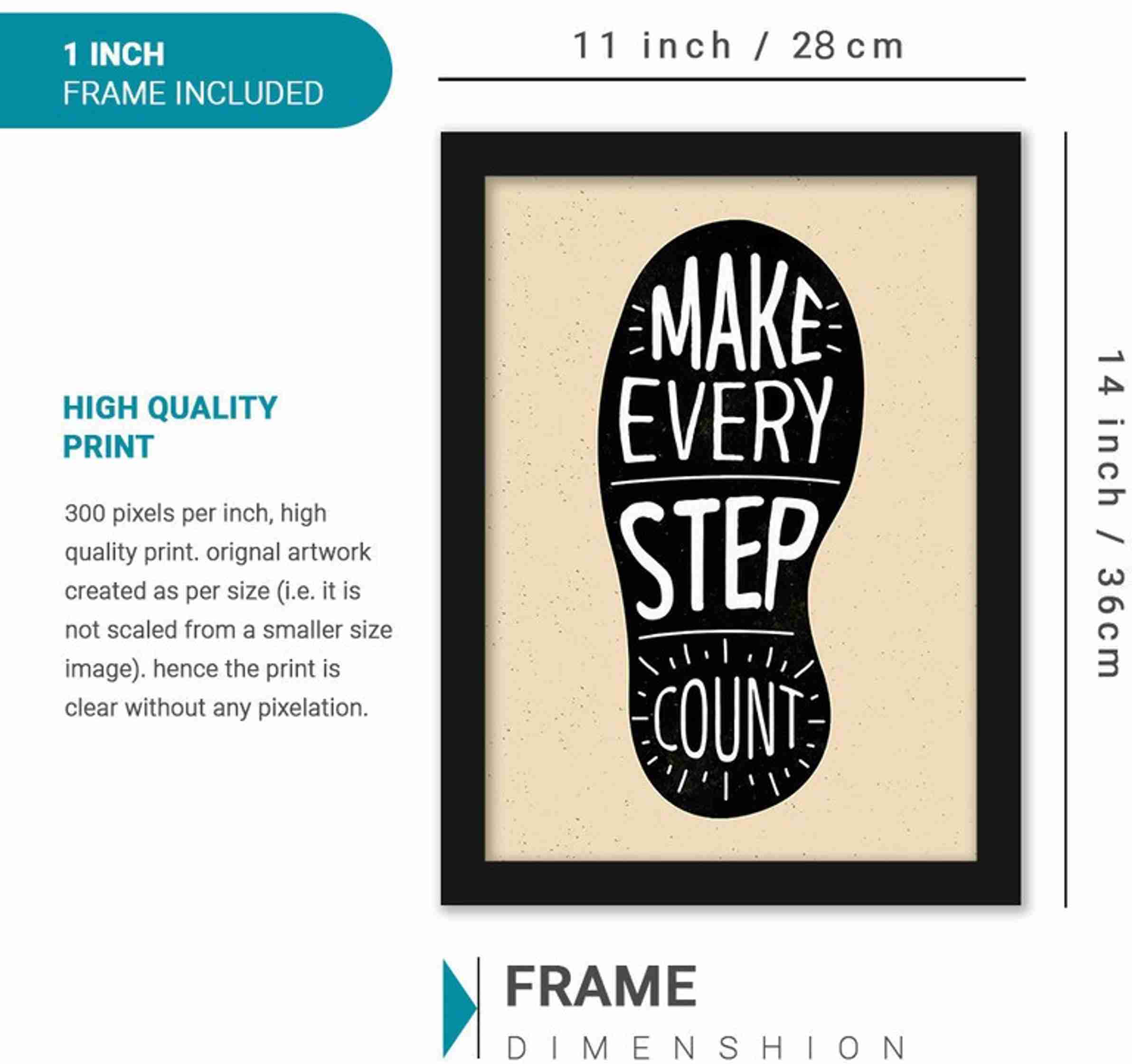 Motivational Quotes Frames- Make Every Step Count Motivational Posters ...
