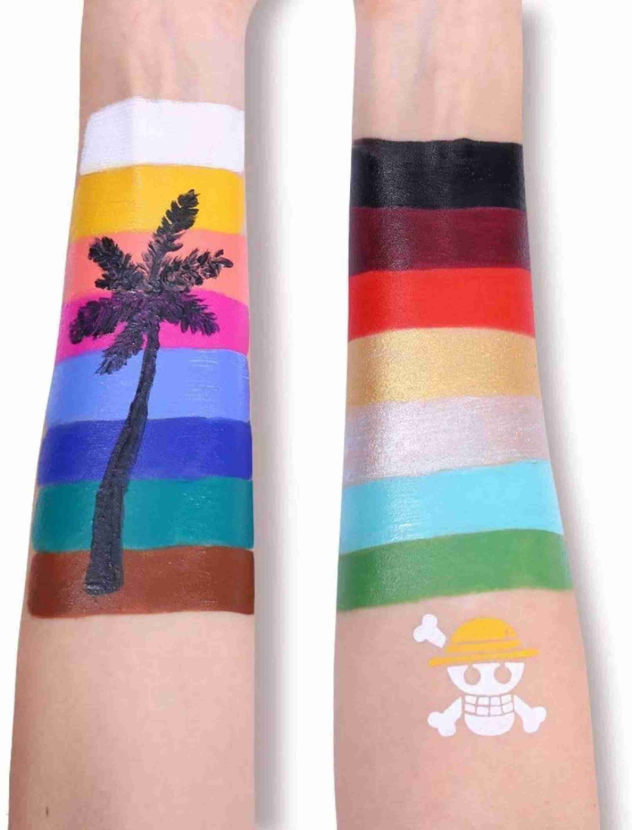 Beauty Glazed UCANBE CRUISE Face Body Paint Set, 15 Colors Painting ...