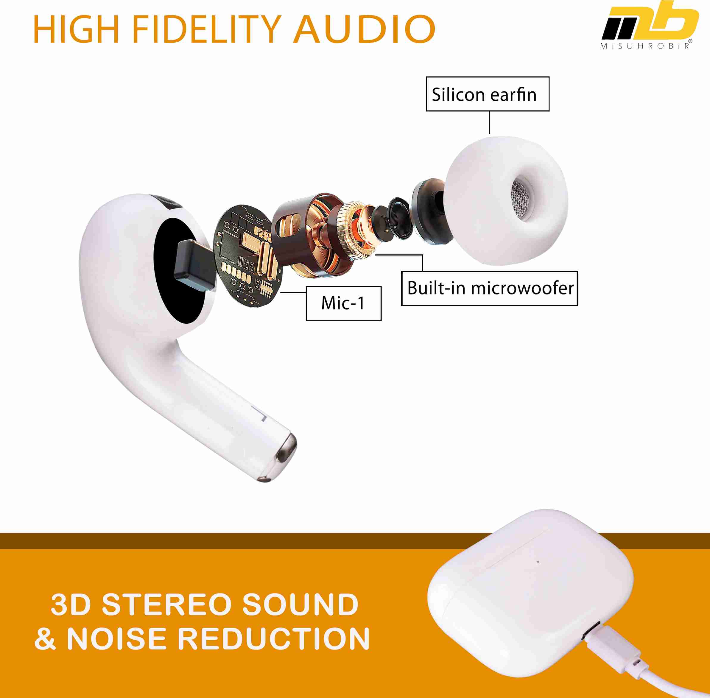 Misuhrobir True Wireless Earpods | Earpod | Ear buds | Earbud | Air ...