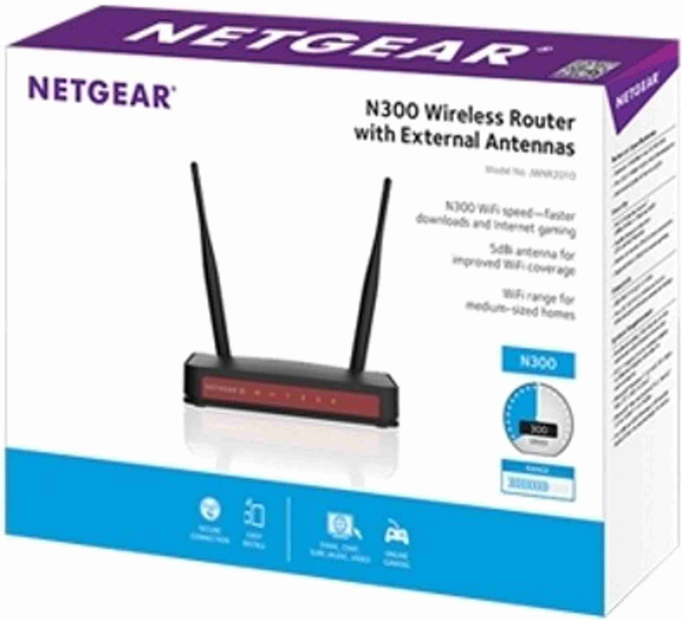 Netgear Xg Router NETGEAR JWNR2010 Wireless Router 2.4 GHz 300 Mbps Wifi Speed Single ...