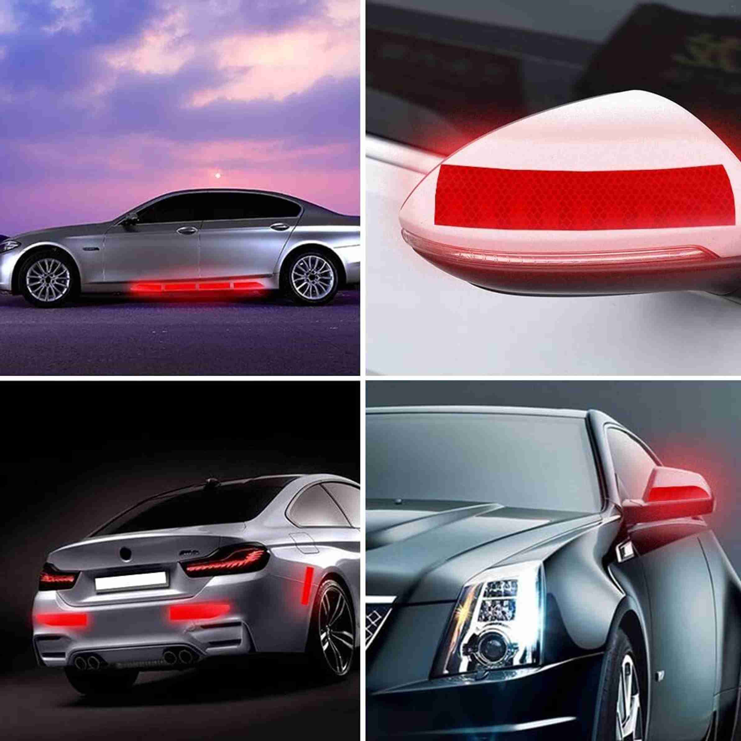 Affitude Auto Strong Reflective Sticker Strips Car Warning Adhesive ...