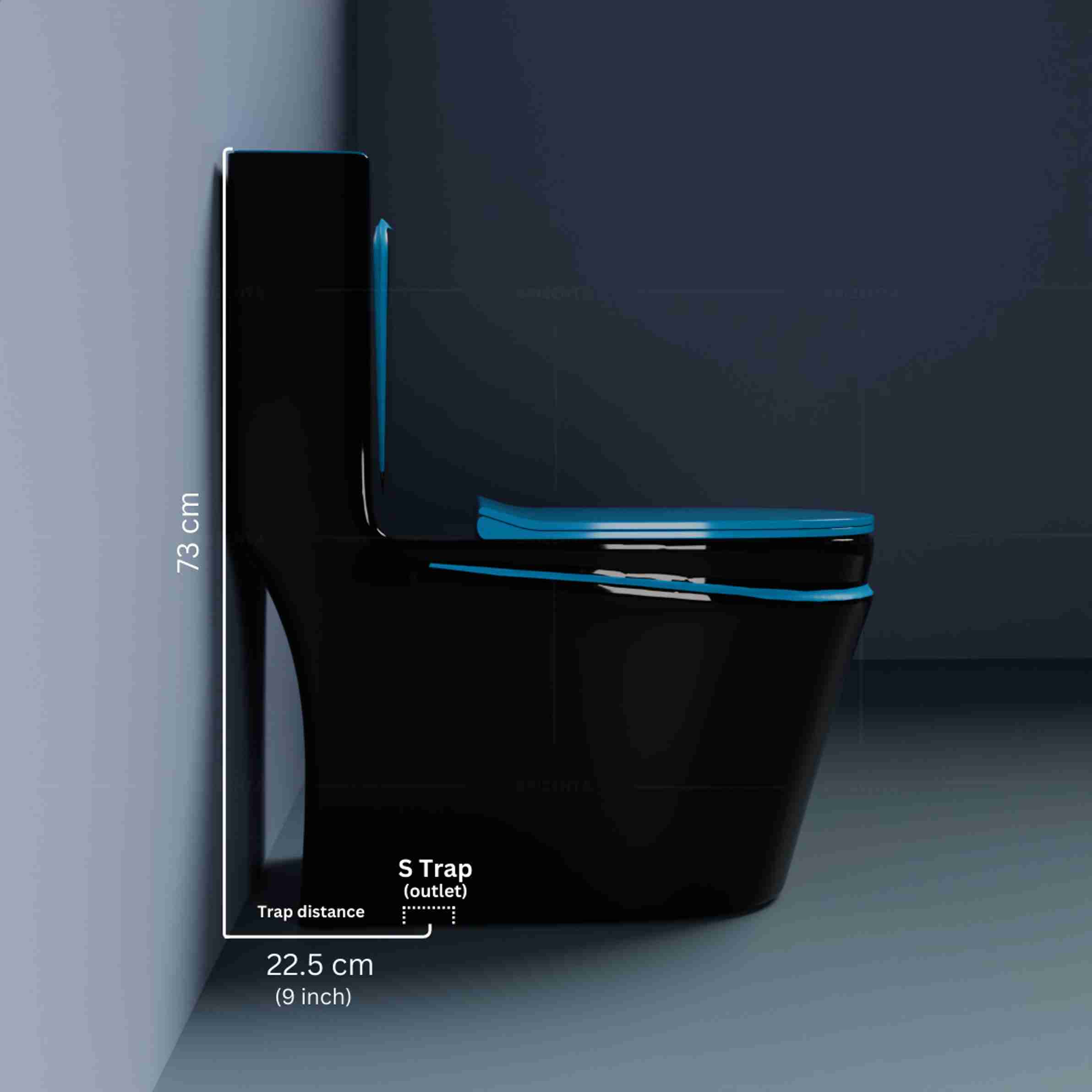 BRIZENTA 829/OPC Ceramic S TYPE /Water Closet/Commode With Soft Close ...