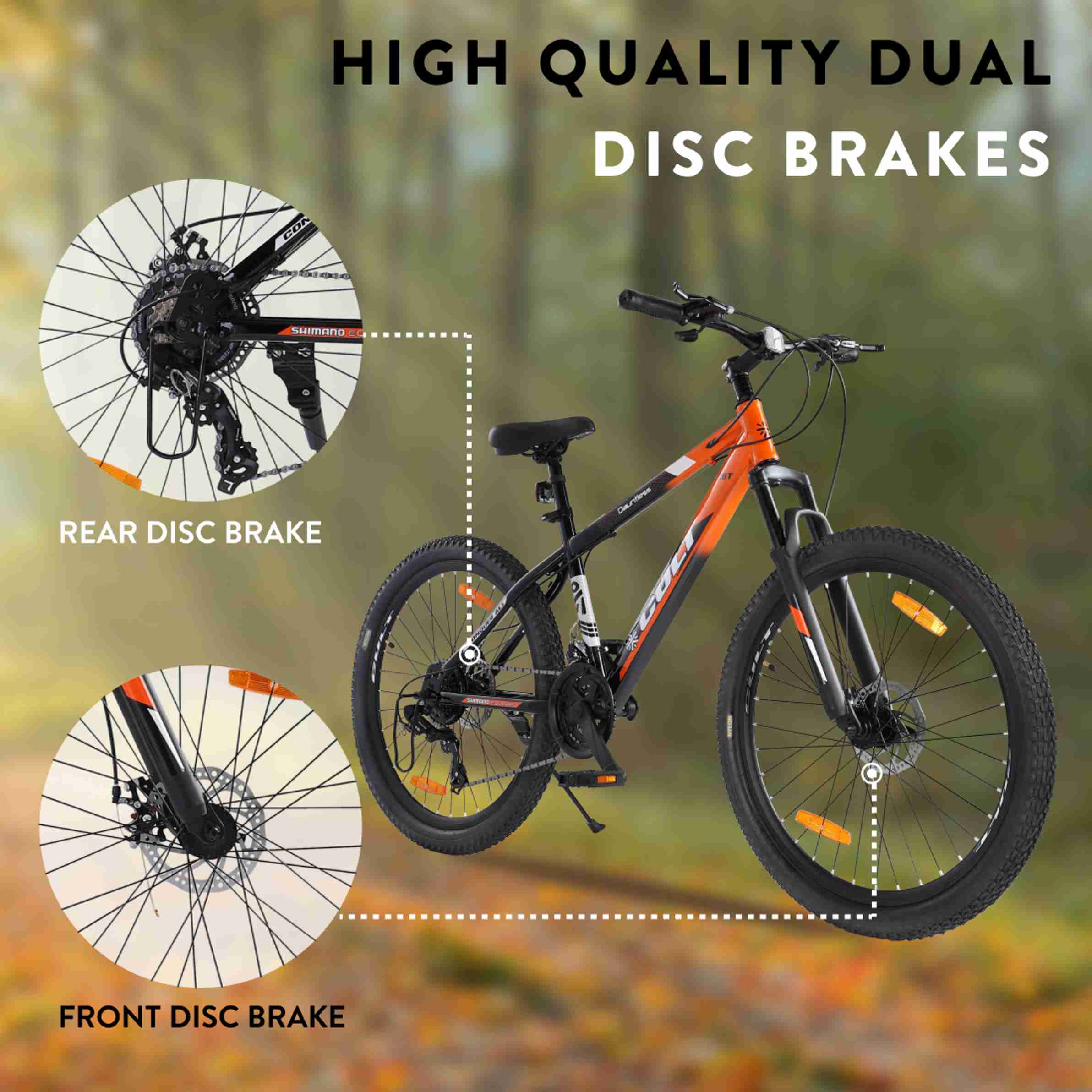 Cultsport by Cult Dauntless Cycles for Men with Shimano Geared & Dual ...