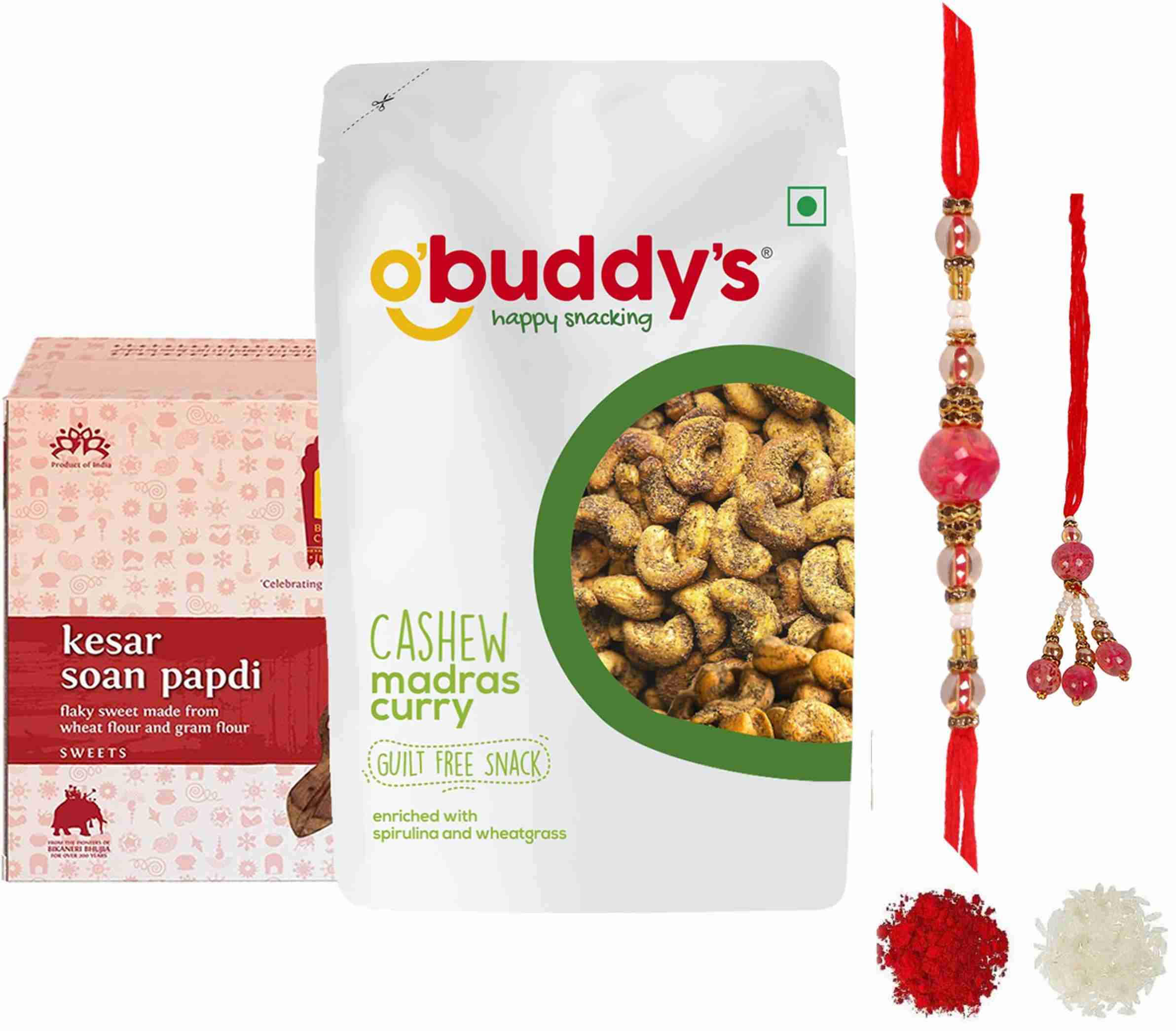 BHIKHARAM CHANDMAL & O'Buddy's Kesar Soan Papdi | Cashew Madras Curry ...