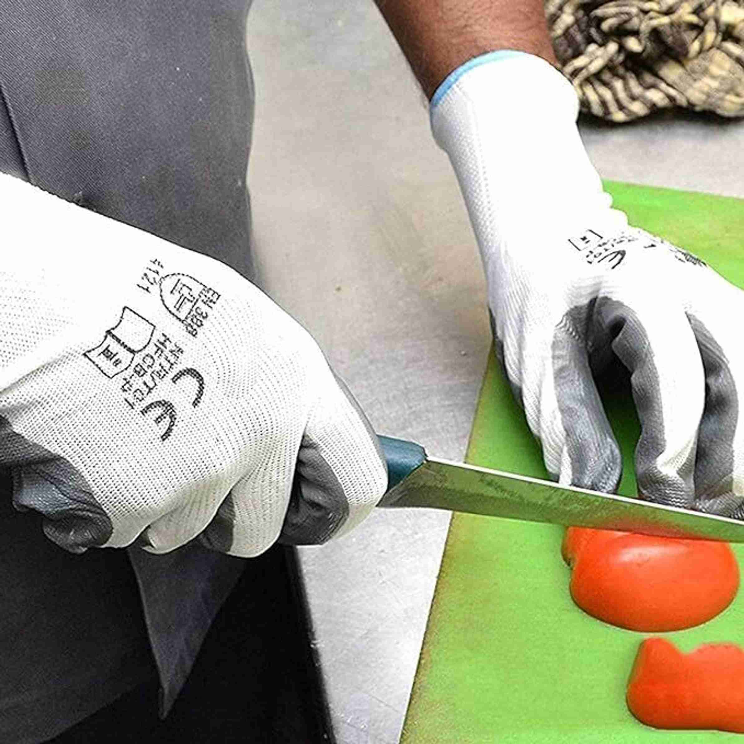 Eopzo Anti Cut Hand Gloves pvc cotted 3 pair Gardening Shoulder Glove ...