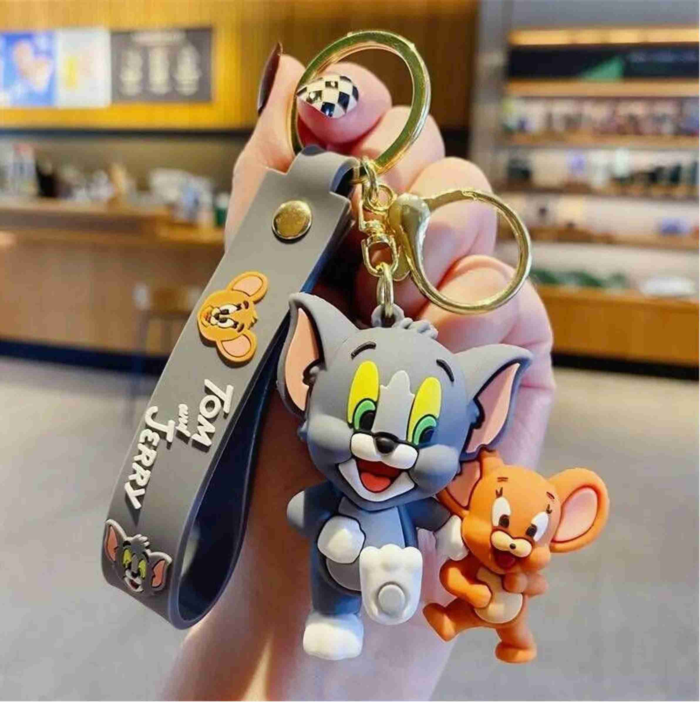 gadgetschroma Tom & Jerry Silicone Cartoon Keychain for Kids & Adults ...