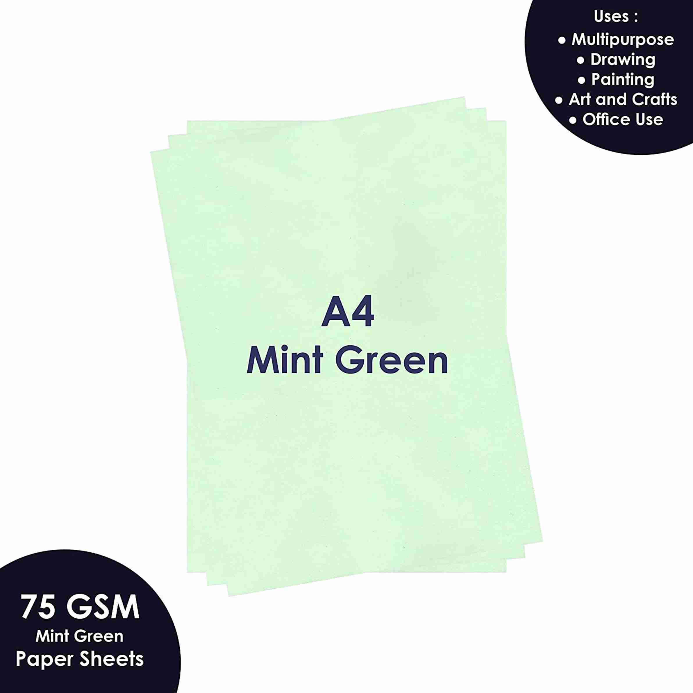 Flipkart.com | ESCAPER Mint Colour Paper A4 Size Bundle (80 Sheets Pack