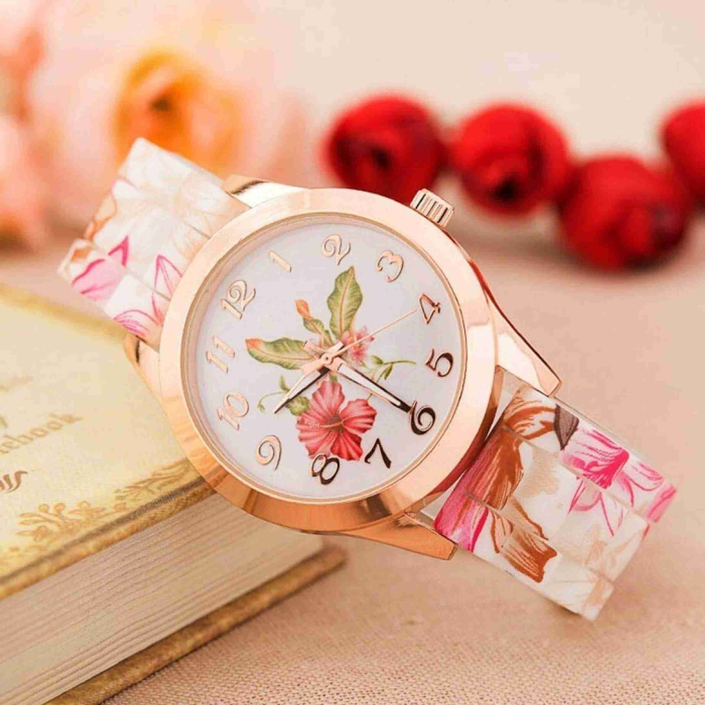 Wanton Watch WANTON pretty Flower Flower design on dial and strap unique watch for ...