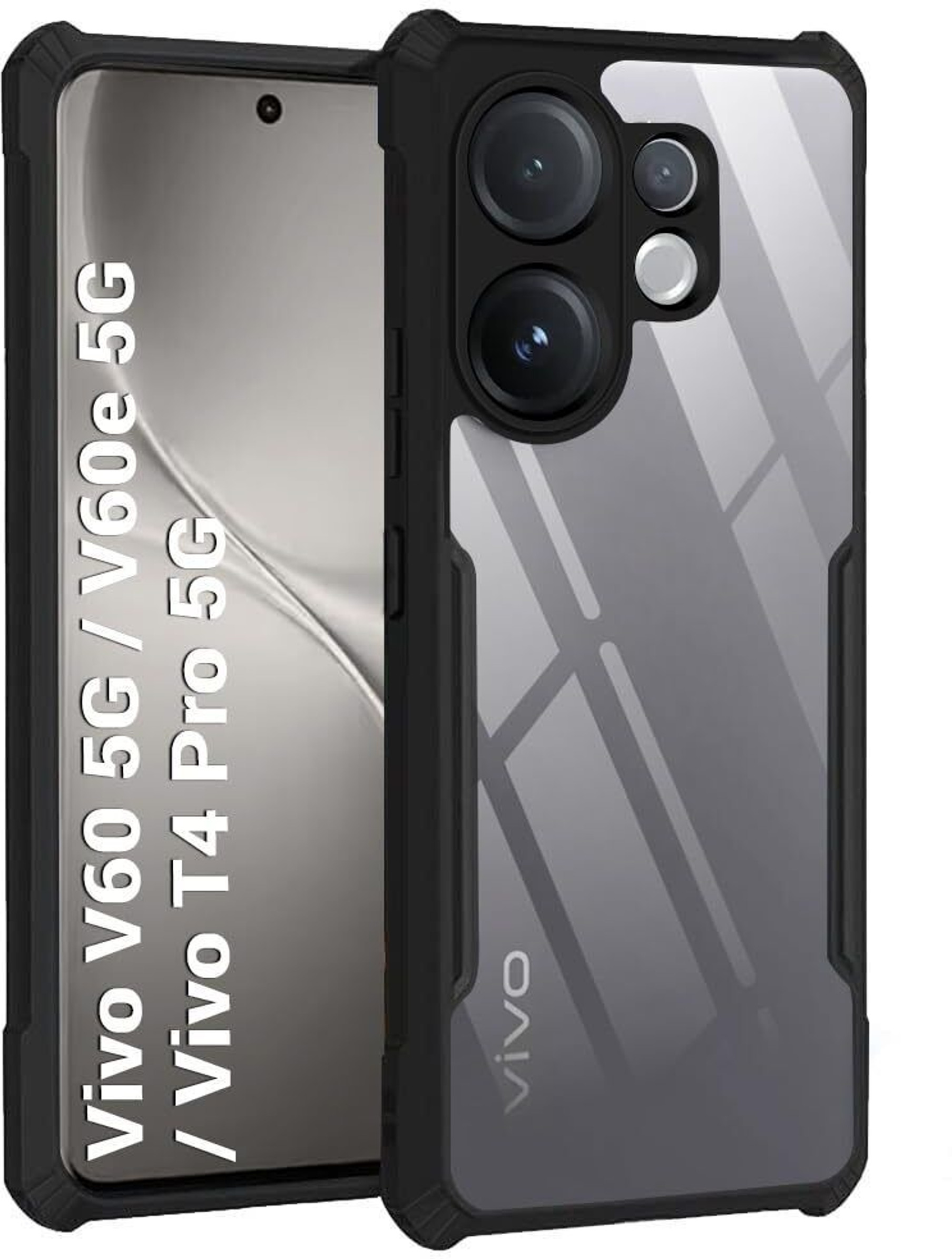 Black Border - Transparent Back iPaky Mobile Back Cover Case