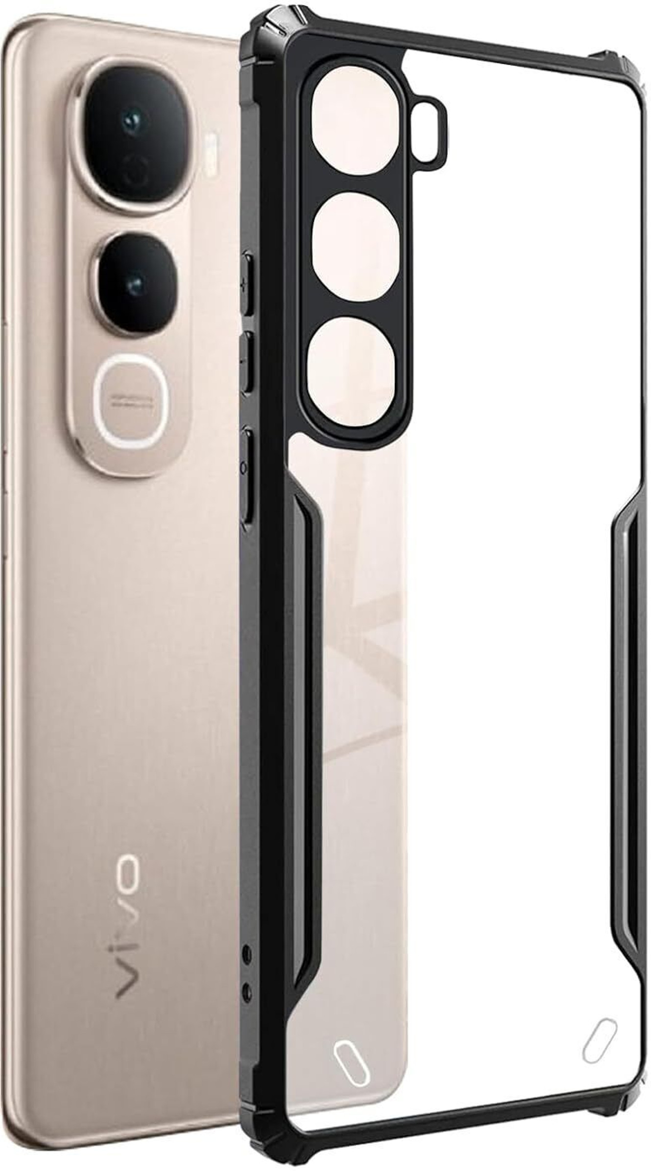 Black Border - Transparent Back iPaky Mobile Back Cover Case