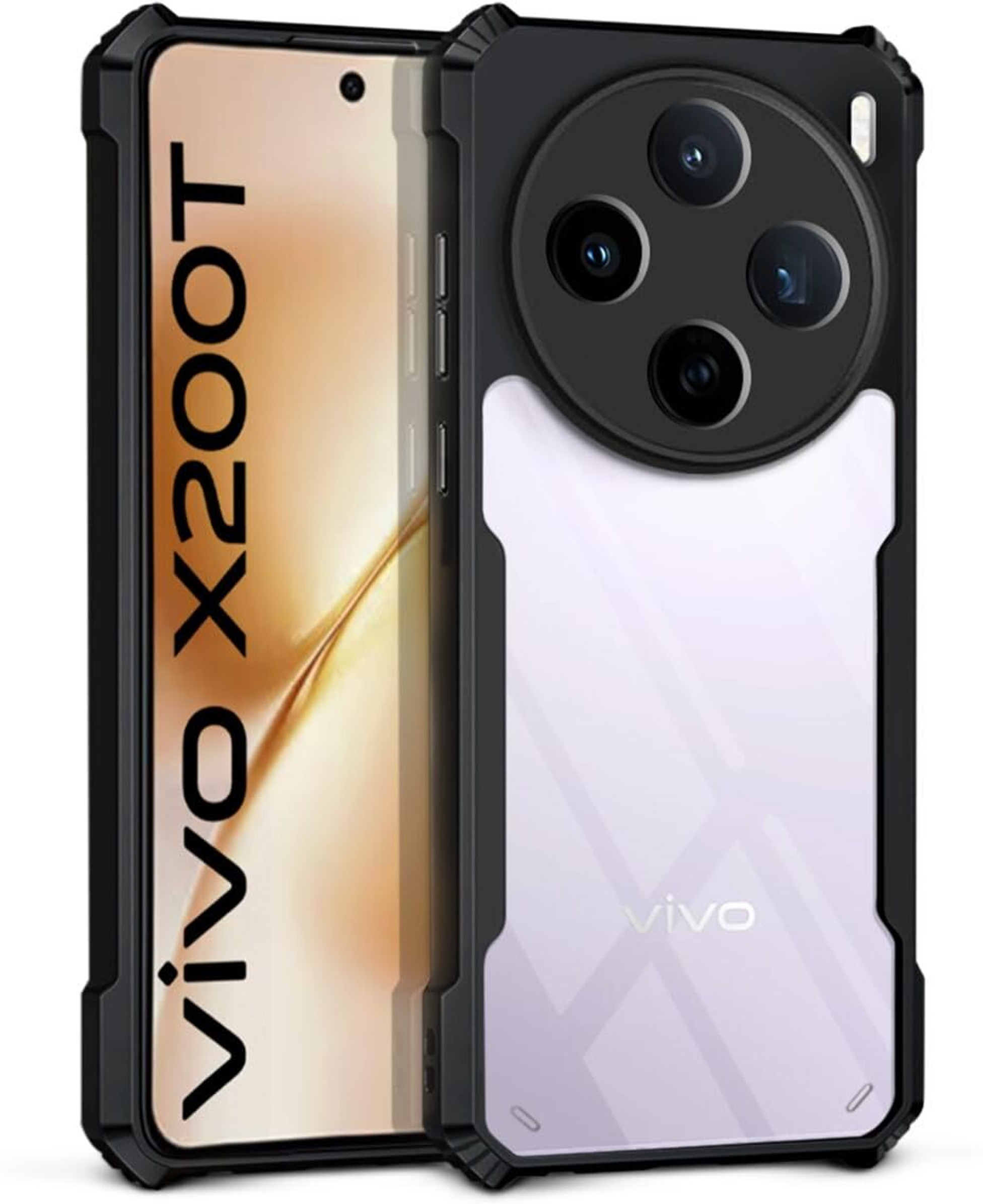 Black Border - Transparent Back iPaky Mobile Back Cover Case