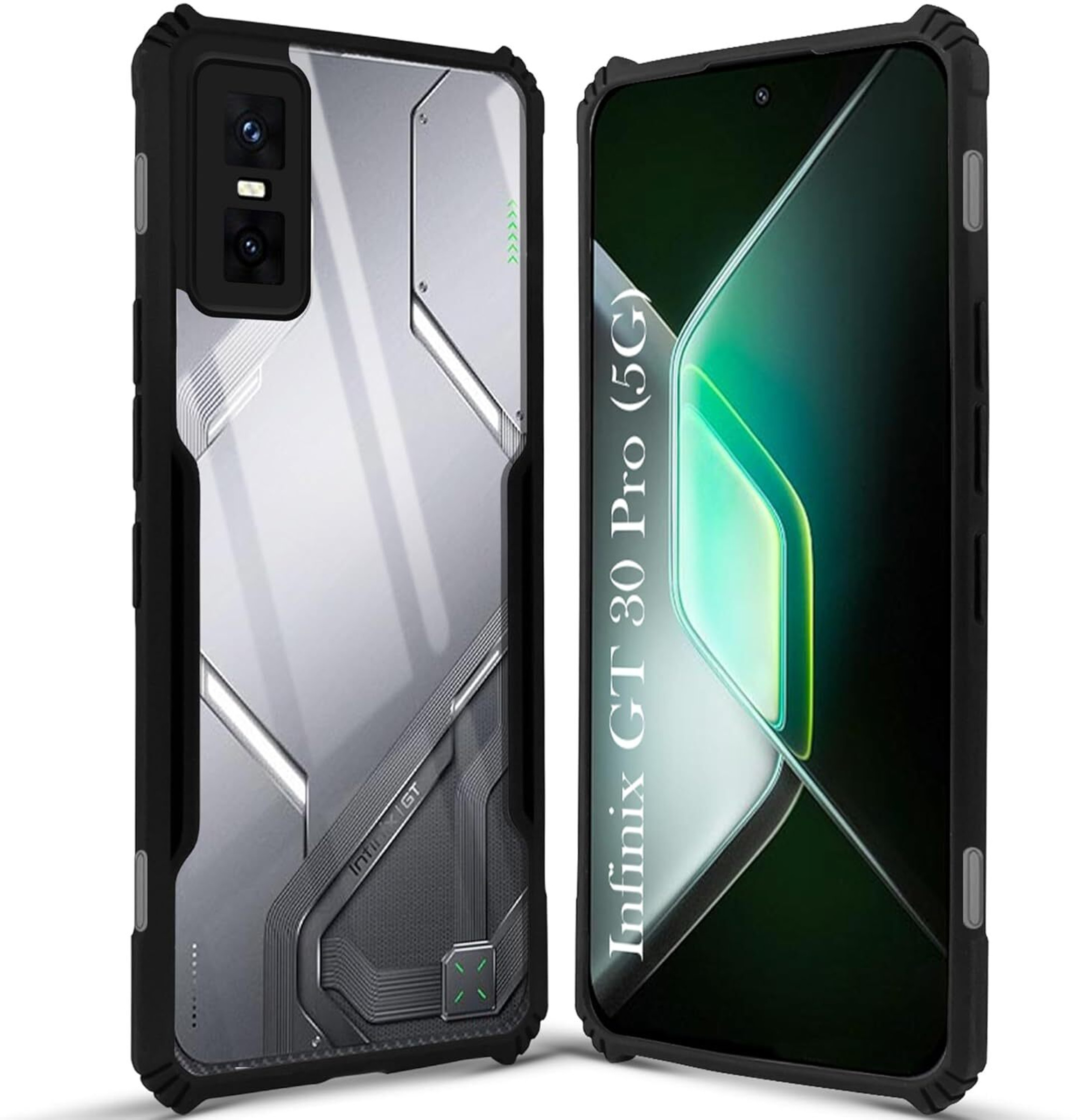 Black Border - Transparent Back iPaky Mobile Back Cover Case