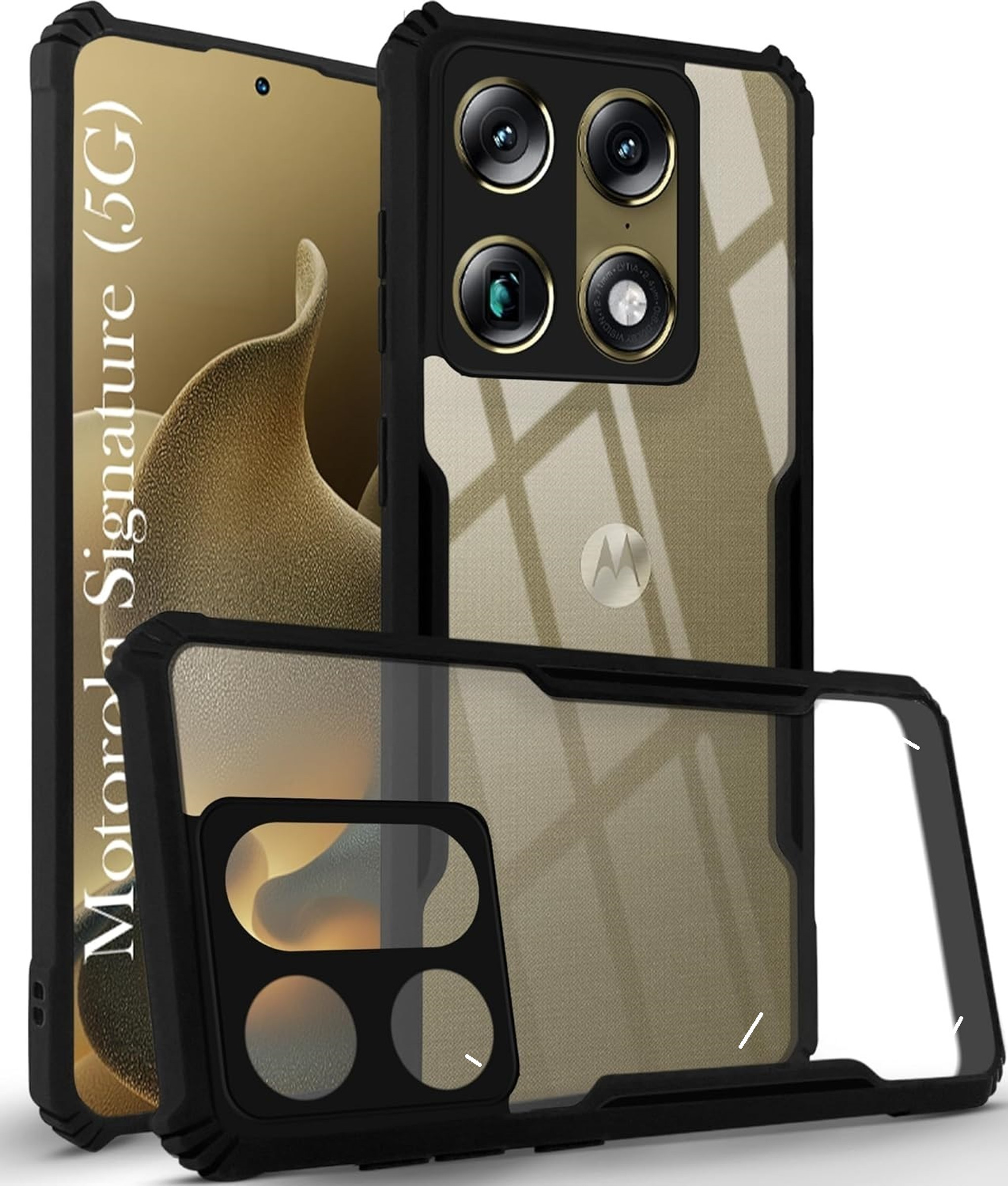 Black Border - Transparent Back iPaky Mobile Back Cover Case