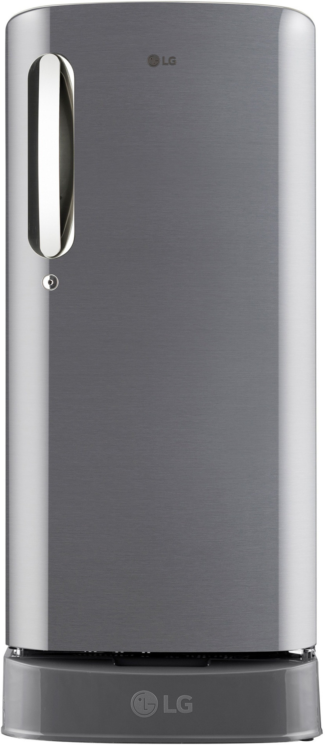 LG 185 L, 5 Star, Smart Inverter, Direct Cool Single Door Refrigerator (GLD1956ZAPZ, Shiny Steel, Base stand with Drawer)