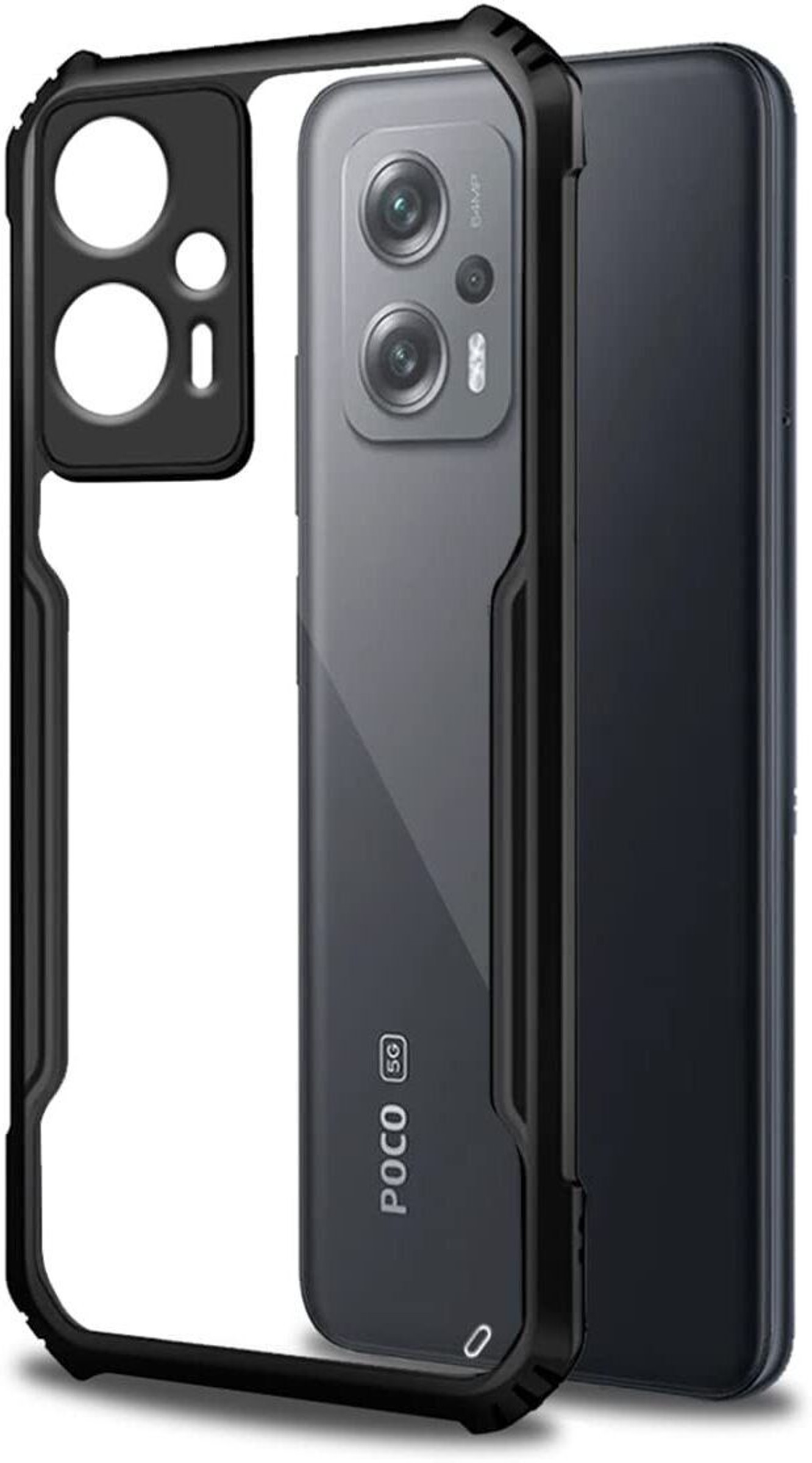 Black Border - Transparent Back iPaky Mobile Back Cover Case
