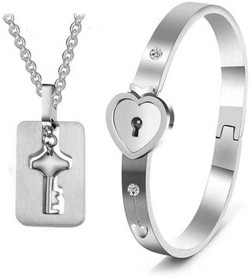 Couple bracelets lock sales and key flipkart