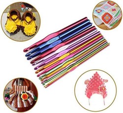 18 Pairs Bamboo Knitting Needles Set, Vancens Circular Wooden Knitting  Needles with Colorful Plastic Tube