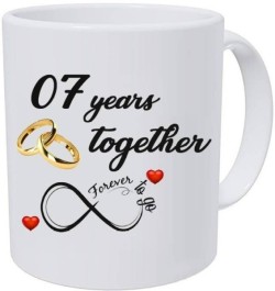 Rosemelt Happy 7th Marriage Anniversary 7 years love Third Wedding  Anniversary Gift For Him And Her 7th Year Relationship mug 7 Years Of  Love Celebration Best Anniversary Gift 7th Anniversary For Husband