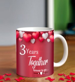 iMPACTGift Happy 3rd Anniversary My Love Printed Coffee For Marriage  Anniversary Ceramic Coffee Mug