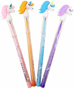 Neel Unicorn Toy Water Glitter Gel Pen Beautiful Designer Pen Gel Pen Best  Gift for Kids Best Return Gift for Students (pack of 4)