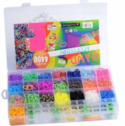 Toys World Shop 11500+ Rainbow Loom Bands Mega Refill Kit ? Rubber Band  Bracelet Kit For Kids ? 10500 Premium Crazy Loom Rubber Bands, 30 Charms, 5  Hooks, 250 Beads, 550 Clips ?