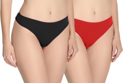 FITSEE Women Thong Black Panty - Buy FITSEE Women Thong Black Panty Online  at Best Prices in India