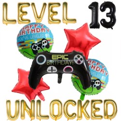Video Game 13th Birthday Party Decorations for Boys, Level 13