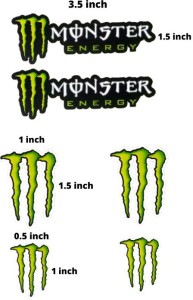 full pack of 100 Monster Energy Stickers New 5 3/4” X 3” 300 stickers total