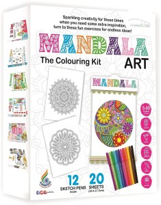 Buy Mandala Art Colouring Kit For Kids (Box of 20 Sheets) Colouring for  Kids on Snooplay Online India