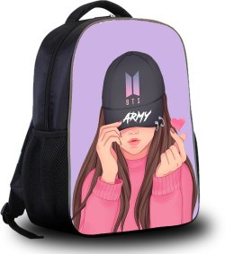 Ambika Collection (v) Kim Taehyung print school, travel, tuition, office  bags, BTS Girls backpack 10 L Backpack Black - Price in India