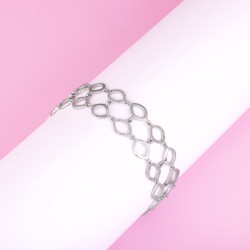 18 k Rose Gold Plated Ring cum Bracelet for Girls Free Size