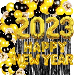 Anayatech Solid 2024 Happy New Year balloon - 55 Pcs Balloon  - Balloon