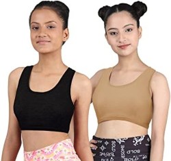 Dchica Adjustable Thin Strap Bra for Girls Non-Wired Gym Workout