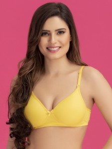 Buy Zivame Rosaline Everyday Padded Non-wired 3-4th Coverage Lace Bra - Hot  Spot Yellow Online