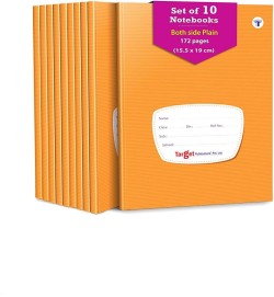 Woodsnipe Double Line Notebooks, 176 Ruled Pages, Small Two Line  Notebooks, Hard Brown Cover, 15.5 cm x 19 cm Approx, Pack of 10 Books