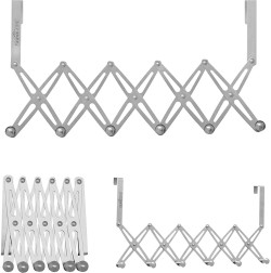 DOCOSS Pack of 3-Stainless Steel Wall Hooks Black 4 Pin Flexible