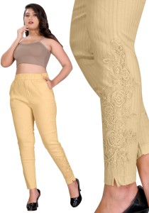 Satrang Collection Regular Fit Women White Trousers - Buy Satrang