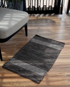  Hand Made Braided Cotton Reversible Rug 90cms