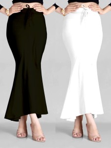 SCUBE DESIGNS Pleated Saree Shapewear Silhoutte Beige (XL) Lycra Blend  Petticoat