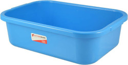 Aarohi13 PLASTIC SQUARE TUB FOR BATHROOM COLOUR BLUE 20 L