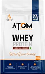 AS-IT-IS Nutrition ATOM with Digestive Enzymes | USA Labdoor Certified for Purity Whey Protein  (500, Double Rich Chocolate)