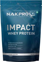 Nakpro Impact Whey Protein Isolate & Concentrate, 24g Protein, Trustified Certified Whey Protein  (1 kg, Malai Kulfi)