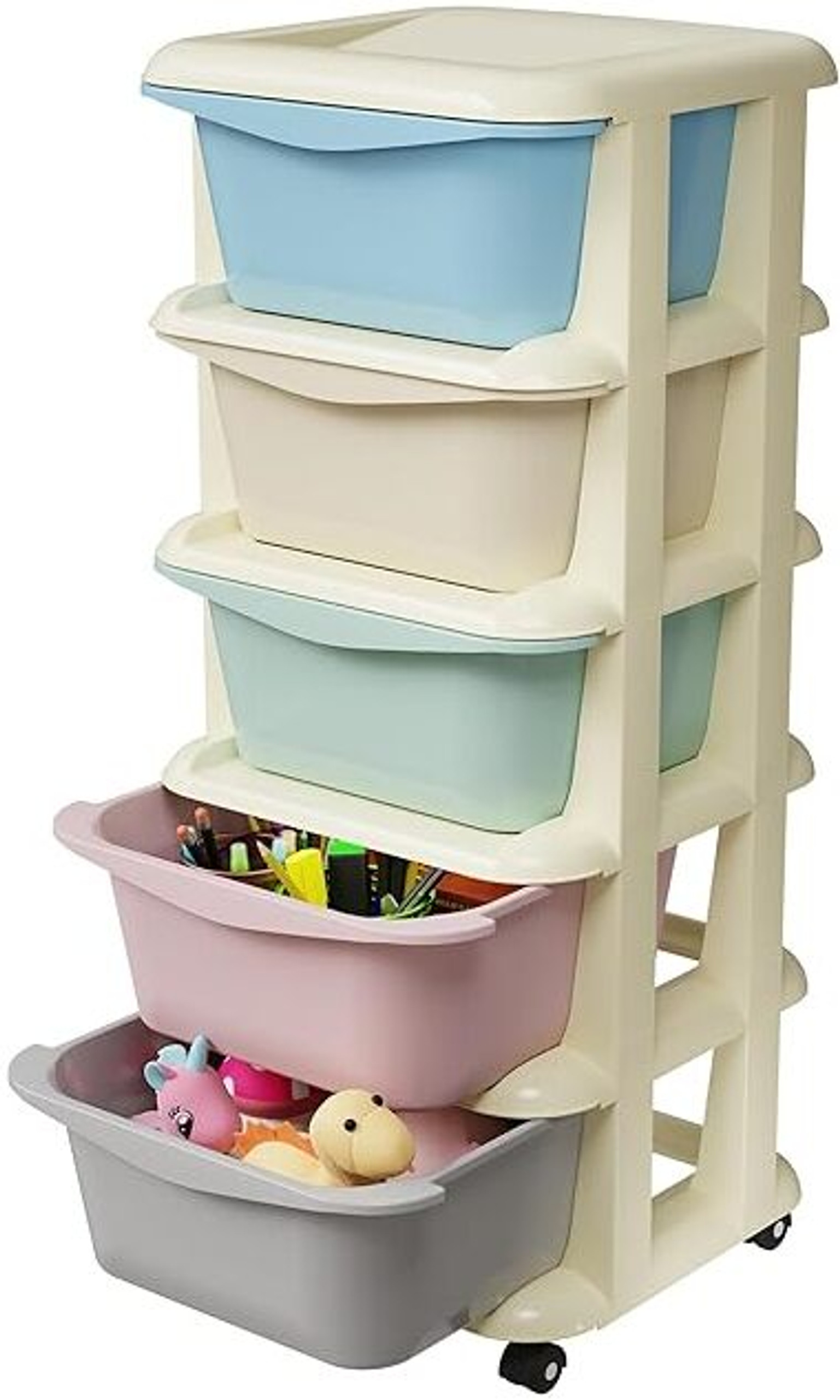 ASHLAS 5 Modular Drawer Storage Organizer (Plastic Chest of Drawers)