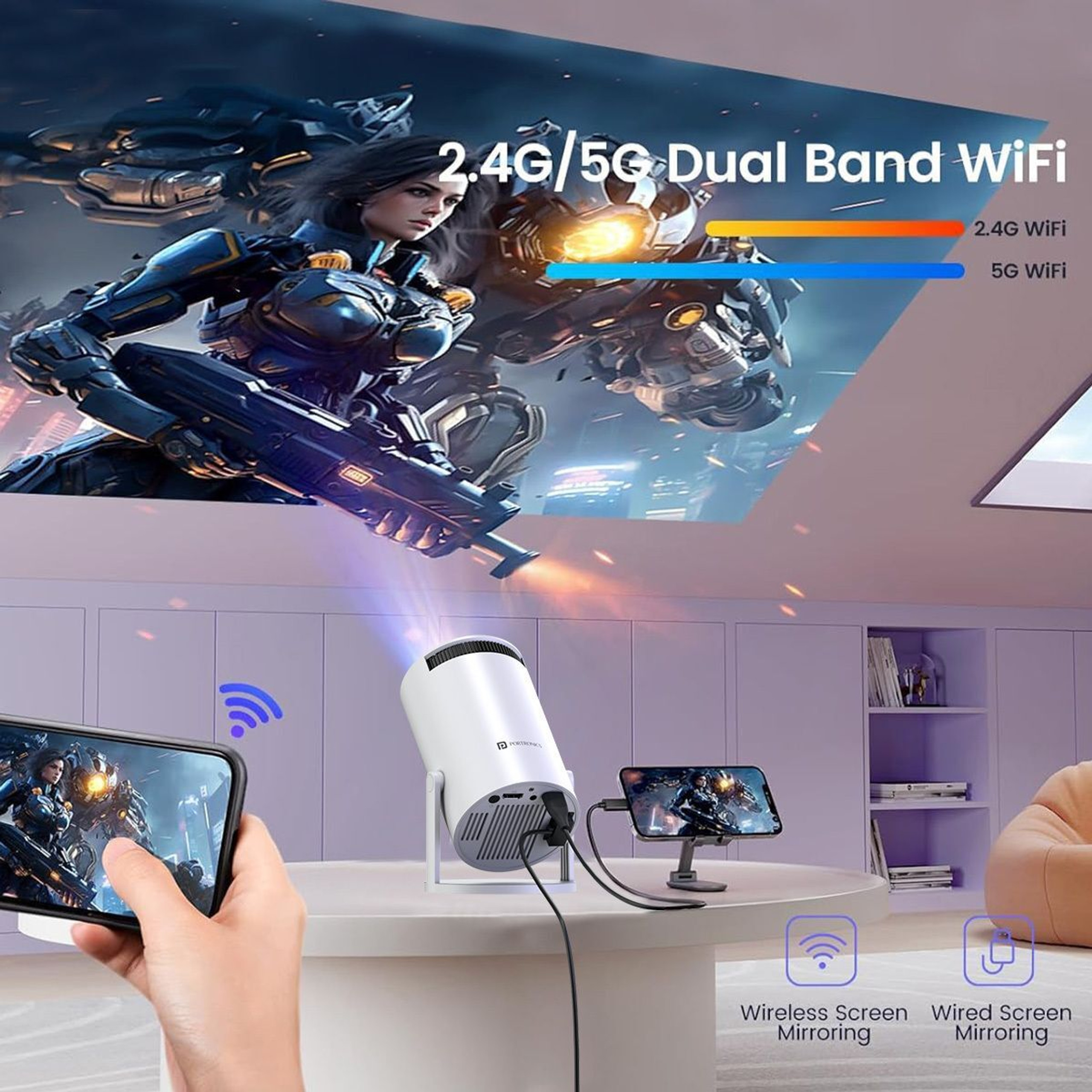 Portronics Beem 440 Smart LED HD Projector