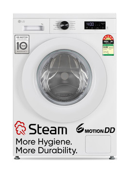 7 kg 5 Star, Allergen free with Steam, Inverter Direct Drive - Less vibration, less noise, 6 Motion Direct Drive, Touch Panel, 1200 RPM, Essence Fully