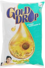 Gold Drop Refined Sunflower Oil Pouch