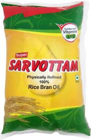 Super Sarvottam Physically refined Rice Bran Oil Pouch
