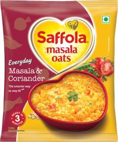 Saffola Masala Oat, Tasty Evening Snack, Masala & Coriander, Pouch