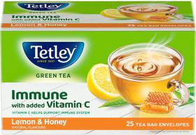 tetley Uplifting Lemon, Honey Green Tea Bags Box